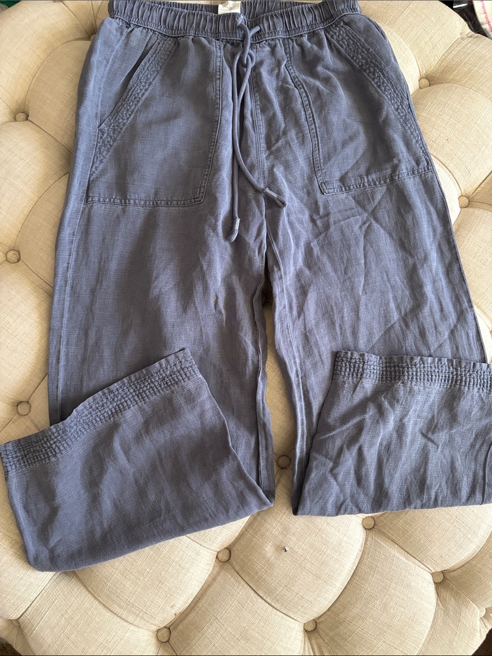 Joie Wide Leg Drawstring Pants in Slate Blue NWOT